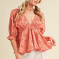 AEMI & Co. Hazle Eyelet Embroidered Top