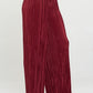 RENEE C. Red Vibrant Plisse Lined Straight Pants