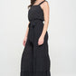 JADE by JANE Elastic Strap Tiered Plus-size Jumpsuit