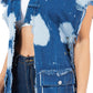 CLAUDE Womens Maxi Denim Vest