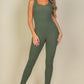 CAPELLA Ribbed Scoop Neck Bodycon Jumpsuit