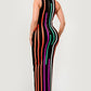 ATHINA Sunset Boulevard Maxi Bodycon Dress