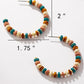 LA3ACCESSORIES Western wood bead hoop earrings metal spacers