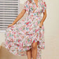 MISS SPARKLING Tiered Floral Midi Dress