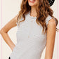 LA MIEL Brushed Stripe Ruffle Sleeve Top
