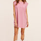LA MIEL Mineral Washed Sleeveless Mini Dress with Side Pockets
