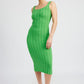 EMORY PARK Scoop Neck Ribbed Midi Dress