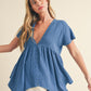 AEMI & Co. Florise Button Down Blouse
