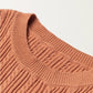 EG FASHION Cable Knit Sweater with Floral Ruffle Cuff Sleeves