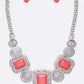 LA JEWELRY Square Stone Necklace Set