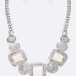 LA JEWELRY Square Stone Necklace Set