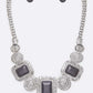 LA JEWELRY Square Stone Necklace Set