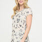 Renee C. Women Floral Print Linen  Professional Top with Cowl Neck