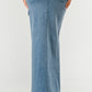 ATHINA Urban Chic Strapless Denim Front-split Dress