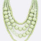 Wooden Beads Layer Statement Necklace