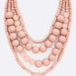 Wooden Beads Layer Statement Necklace