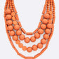 Wooden Beads Layer Statement Necklace