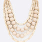 Wooden Beads Layer Statement Necklace
