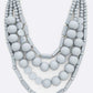 Wooden Beads Layer Statement Necklace