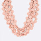 Wooden Disk Statement Layer Necklace