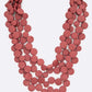 Wooden Disk Statement Layer Necklace
