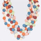 Wooden Disk Statement Layer Necklace
