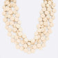 Wooden Disk Statement Layer Necklace