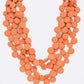 Wooden Disk Statement Layer Necklace