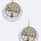 LA JEWELRY Willow Tree 2 Tone Earrings