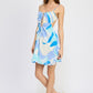 EMORY PARK Flare Double Tie Backless Mini Dress