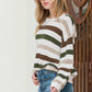 EG FASHION Hollowed Light Weight Drop Shoulder Knit Sweater