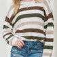 EG FASHION Hollowed Light Weight Drop Shoulder Knit Sweater