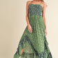 AEMI & Co. Floral Backless Boho Deeane Dress with Flare Skirt