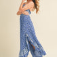 AEMI & Co. Floral Backless Boho Deeane Dress with Flare Skirt
