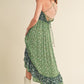 AEMI & Co. Floral Backless Boho Deeane Dress with Flare Skirt
