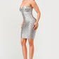Gilded Glamour Strapless Dress