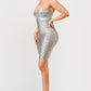 Gilded Glamour Strapless Dress