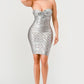 Gilded Glamour Strapless Dress