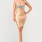 Gilded Glamour Strapless Dress