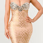 Gilded Glamour Strapless Dress