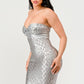 Gilded Glamour Strapless Dress