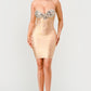 Gilded Glamour Strapless Dress