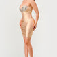 Gilded Glamour Strapless Dress