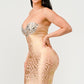 Gilded Glamour Strapless Dress