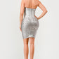 Gilded Glamour Strapless Dress