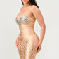 Gilded Glamour Strapless Dress