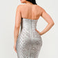 Gilded Glamour Strapless Dress
