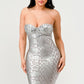 Gilded Glamour Strapless Dress