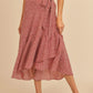 AEMI & Co. Flirty Printed Flare Cara Skirt