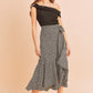 AEMI & Co. Flirty Printed Flare Cara Skirt
